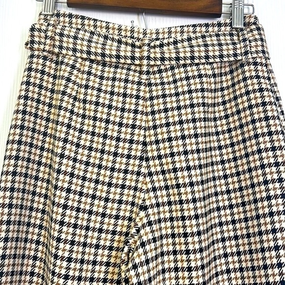 H&M - Tan And Cream Wide Leg Crop With Pockets  Pants Size 4 - Picture 11 of 11